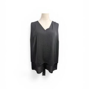 Michael Kors black sleeveless v neck top size 2X